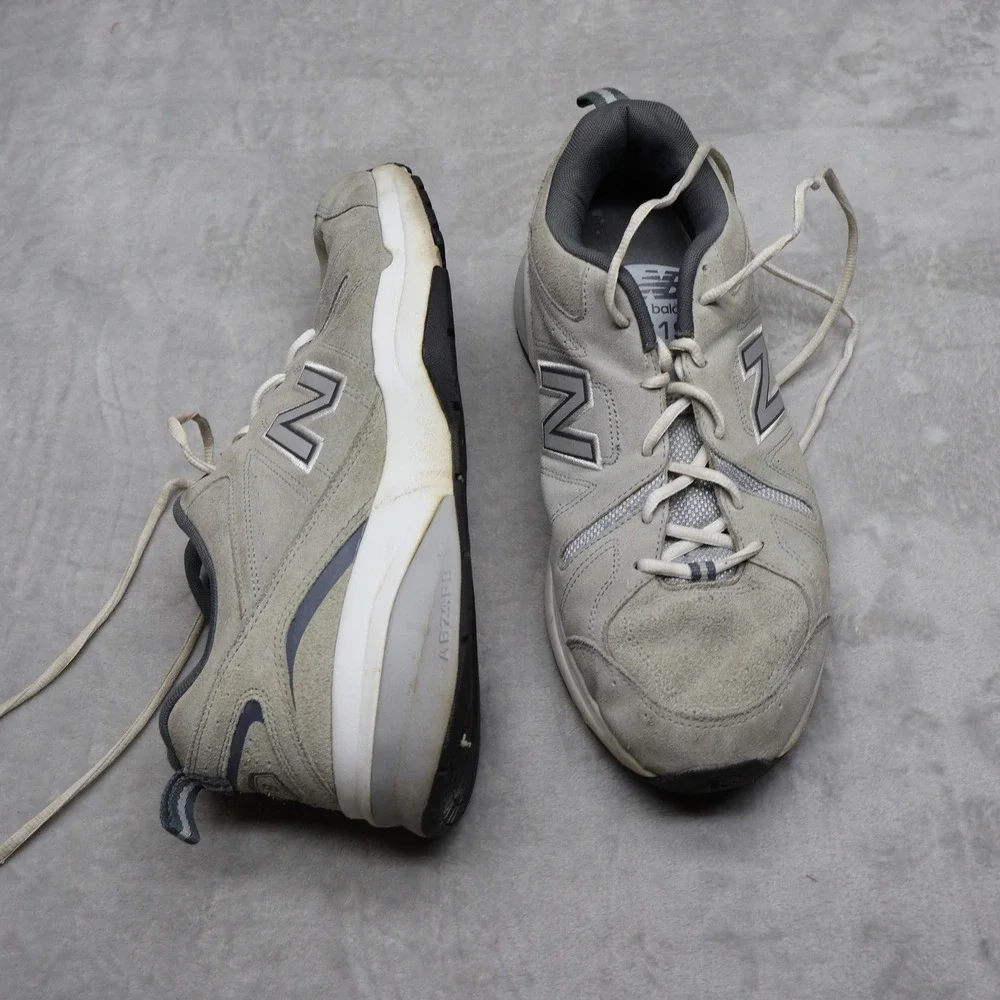 New Balance Mens 13 4E 619 Sneakers Grey Suede Leather Walking Cross Training